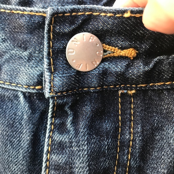 Unif High Waist Straight Denim Jeans Y2k 90's Style Baggy - Picture 5 of 8